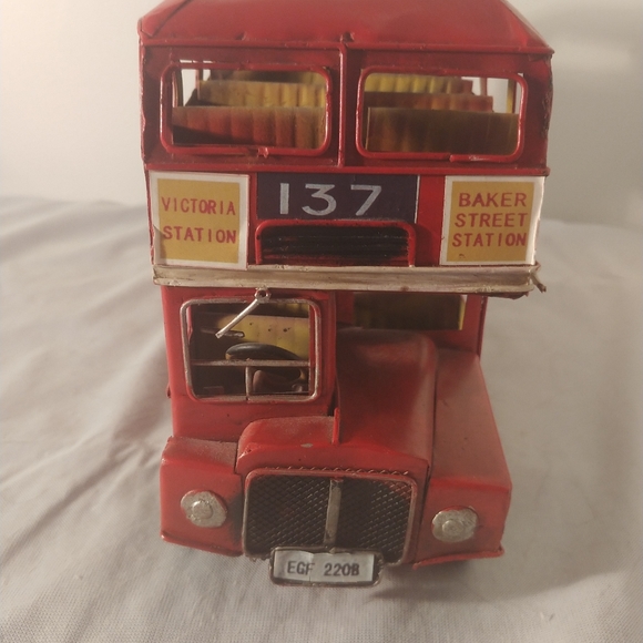 Vintage 1970's tin double decker bus - Picture 2 of 9